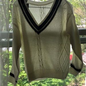 Shein black and white sweater